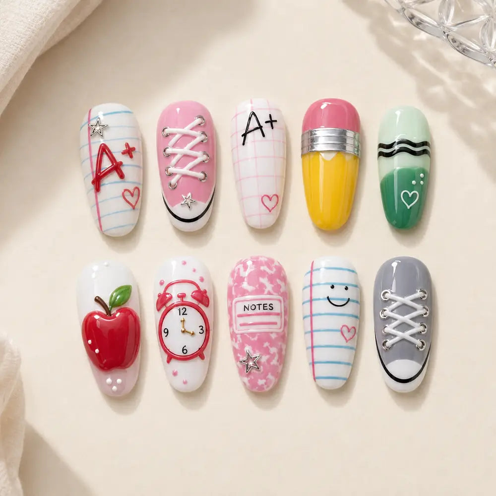 A+ School Supplies 3D Press On Nails — image 2