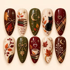 Autumn Book Lover 3D Press On Nails — image 1