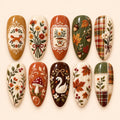 Autumn Woodland Story 3D Press On Nails — image 1