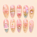 Birthday Cake & Balloon 3D Rhinestone Press On Nails