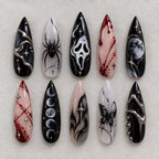 Blood Moon Ghost Spider Halloween Press On Nails — image 2