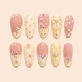 Blush Bow & Pearl Coquette Press On Nails — image 1