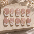 Blush Pearl Floral French Press On Nails — image 2