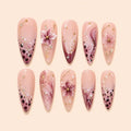 Blush Plum 3D Floral Vine Press On Nails — image 1