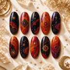 Boho Festival Celestial Marble Press On Nails