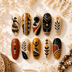 Boho Festival Tribal Silhouette Press On Nails