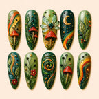 Forest Fairy Mushroom 3D Press On Nails