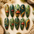 Forest Fairy Mushroom 3D Press On Nails