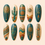 Boho Summer Desert Dreamcatcher Press On Nails