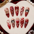 Boop Love Cherry Bow 3D Press On Nails — image 2