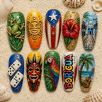 Boricua Island Heritage 3D Press On Nails — image 2