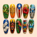 Boricua Island Heritage 3D Press On Nails — image 1