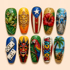 Boricua Island Heritage 3D Press On Nails — image 1