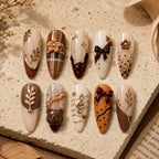 Brown Bear Bow & Botanical 3D Press On Nails — image 2