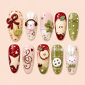 Bunny Melody Apple Charm 3D Press On Nails — image 1