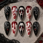Call Me Scream Heart Halloween Press On Nails — image 2