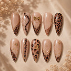 Celestial Leopard Moon Glitter Press On Nails — image 2