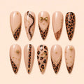 Celestial Leopard Moon Glitter Press On Nails — image 1