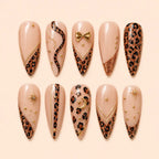 Celestial Leopard Moon Glitter Press On Nails — image 1