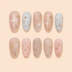 Celestial Starlight Rhinestone Press On Nails — image 1