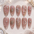 Celestial Sun Moon & Serpent 3D Press On Nails — image 2