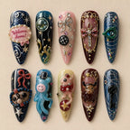Christmas Toybox Reindeer 3D Press On Nails — image 2