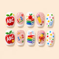 Colorful ABC Classroom 3D Press On Nails — image 1