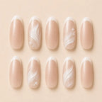 Contemporary Fall Abstract French Press On Nails