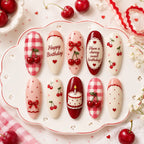 Coquette Birthday Cherry 3D Press On Nails