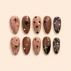 Cosmic Blush Star Charm Glitter Press On Nails — image 1