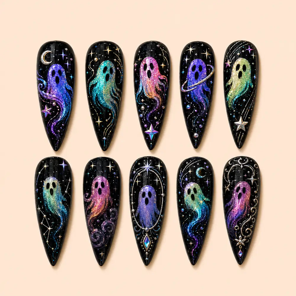 Cosmic Specter Stiletto Press On Nails — image 1