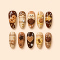 Cozy Bakery Cat 3D Press On Nails — image 1
