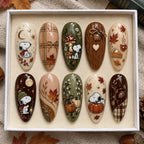 Cozy Woodland Beagle 3D Autumn Press On Nails — image 2