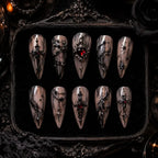 Crimson Reliquary Gothic Cross Press On Nails — image 2