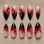 Crimson Smoke Marble Stiletto Press On Nails — image 2