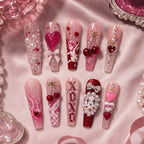 Cupid Cherry XOXO Heart Press On Nails — image 2