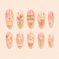 Cute Birthday Cake & Balloon Rhinestone Press On Nails