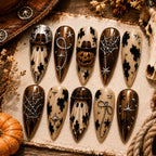 Cute Kawaii Halloween Witch Chicken Rhinestone Press On Nails