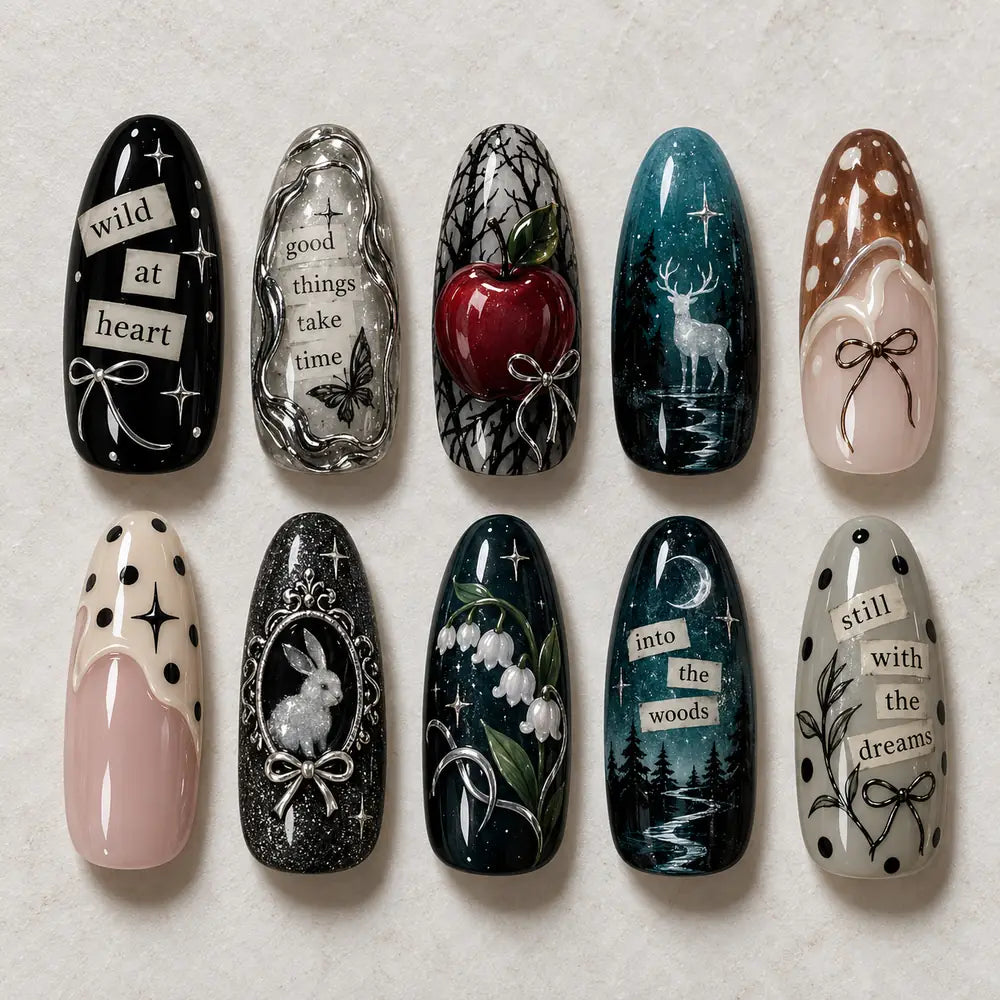 Enchanted Woodland Storybook 3D Press On Nails — image 2