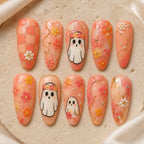 Floral Ghost Garden Halloween Press On Nails — image 2