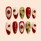 Garden Ladybug 3D Jelly Press On Nails — image 1