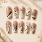 Gilded Botanical Blossom Press On Nails — image 2