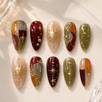 Gilded Sun and Moon Mosaic Press On Nails — image 2
