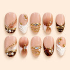Gilded Tortoiseshell Boho Press On Nails — image 1