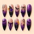 Glam Halloween Bat Cocktail Ombre Press On Nails