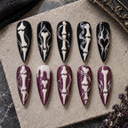 Gothic Bone Art Glitter 3D Press On Nails — image 2