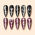 Gothic Bone Art Glitter 3D Press On Nails — image 1