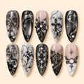 Gothic Cross and Butterfly 3D Press On Nails — image 1