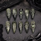 Gothic Relic Chrome 3D Press On Nails — image 2