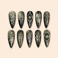 Gothic Relic Chrome 3D Press On Nails — image 1